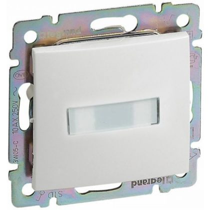   LEGRAND 774217 Valena egypólusú nyomó címketartóval, jelzőfénnyel, 12V, fehér