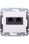 LEGRAND 774231 Valena 2xRJ45 LCS2 Cat5e UTP aljzat, körömmel, fehér