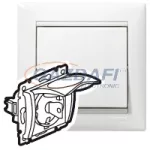   LEGRAND 774260 Valena 2P+F dugalj csatlakozóaljzat zárható csapófedéllel, csavaros bekötéssel, fehér 230V