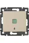 LEGRAND 774313 Valena egypólusú nyomó lámpajellel, jelzőfénnyel, elefántcsont