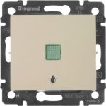   LEGRAND 774313 Valena egypólusú nyomó lámpajellel, jelzőfénnyel, elefántcsont