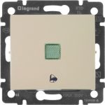   LEGRAND 774315 Valena egypólusú nyomó csengőjellel, jelzőfénnyel, elefántcsont