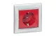 LEGRAND 774327 Valena 2P+F dugalj csatlakozóaljzat reteszelt, piros betéttárcsával