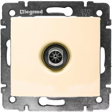 LEGRAND 774329 Valena TV antenna-csatlakozóaljzat végzáró, 1,5dB, elefántcsont