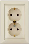 LEGRAND 774370 Valena 2x2P+F dugalj csatlakozóaljzat elefántcsont