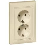 LEGRAND 774371 Valena 2x2P+F dugalj csatlakozóaljzat gyermekvédett, elefántcsont