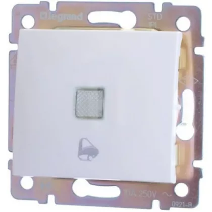   LEGRAND 774413 Valena egypólusú nyomó lámpajellel, jelzőfénnyel, fehér