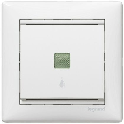   LEGRAND 774415 Valena single pole pushbell with indicator light, white