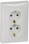 LEGRAND 774427 Valena 2x2P+F dugalj csatlakozóaljzat gyermekvédelemmel, fehér