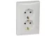 LEGRAND 774427 Valena 2x2P + F socket with child protection, white LEGRAND 774427 Valena 2x2P + F socket with child protection, white