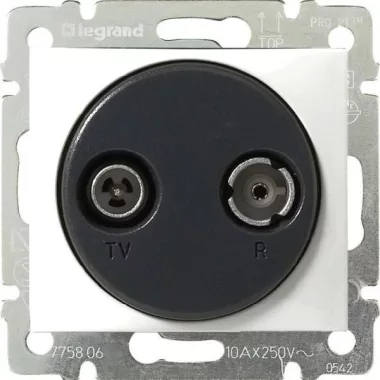LEGRAND 774432 Valena TV-RD antenna-csatlakozóaljzat végzáró, 1,5dB fehér
