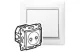 LEGRAND 774434 Valena TV-RD antenna-csatlakozóaljzat átmenő, fehér