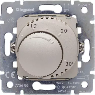 LEGRAND 775686 Galea Life standard szobatermosztát mechanizmus, titánium LEGRAND 775686 Galea Life standard szobatermosztát mechanizmus, titánium
