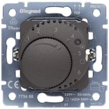 LEGRAND 775688 Galea Life szobatermosztát mechanizmus padlófútéshez, mélybronz