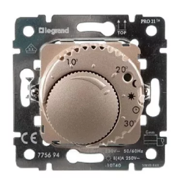 LEGRAND 775694 Galea Life komfort szobatermosztát mechanizmus, titánium