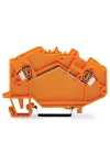 Wago 780-602 2 vezetékes átmenő sorkapocs; 2,5 mm²; középső jelölés; DIN 35 x 15 és DIN 35 x 7,5 sínhez; CAGE CLAMP®; 2,50 mm²; narancssárga