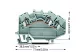 Wago 780-631 3 vezetékes átmenő sorkapocs; 2,5 mm²; középső jelölés; DIN 35 x 15 és DIN 35 x 7,5 sínhez; CAGE CLAMP®; 2,50 mm²; szürke