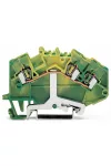 Wago 780-637 3 vezetékes földelő sorkapocs; 2,5 mm²; középső jelölés; DIN 35 x 15 és DIN 35 x 7,5 sínhez; CAGE CLAMP®; 2,50 mm²; zöld-sárga
