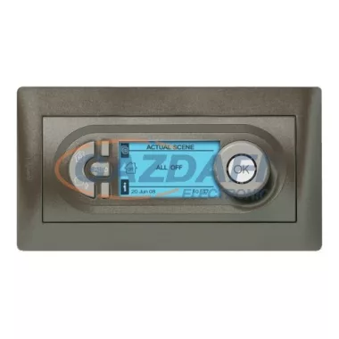 LEGRAND 781283 IOBL LCD kijelzős termosztát és világítási scenárió kapcsoló burkolat, mélybronz