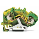 Wago  784-607 2 vezetékes földelő sorkapocs; 10 mm²; középső jelölés; DIN 35 x 15 és DIN 3
