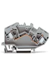 Wago 784-992 2 vezetékes átmenő sorkapocs; 10 mm²; megfelelő Ex e II alkalmazásokhoz; középső jelölés; DIN 35 x 15 és DIN 35 x 7,5 sínhez; CAGE CLAMP®; 10,00 mm²; világosszürke