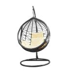   SG BALI rattan függőfotel párnaszettel, fémvázas kivitel.