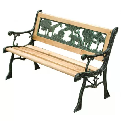   SG 802026 Banc exterior Godiva cu picioare din fontă, 122x54x73 cm