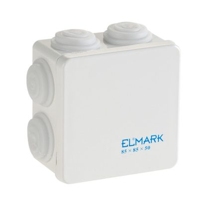 ELMARK 8072 WALL-MOUNTED WATERPROOF CONNECTION BOX, 85x85x50mm, IP44