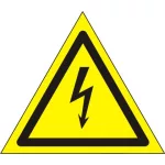 Villámjeles öntapadó felirat, sárga, 80x80x80mm