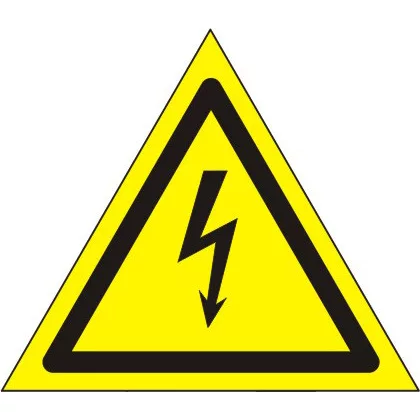 Villámjeles öntapadó felirat, sárga, 80x80x80mm