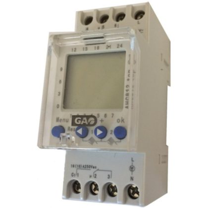   GAO 8138H Timer, digital, weekly, for DIN rail 2-module, 2-channel