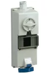 SCHNEIDER 82766 ISOBLOCK Wall-mounted, lockable socket, 2P + F, 6h, 32A, 250V, IP65, with DIN rail, 144mm SCHNEIDER 82766 ISOBLOCK Wall-mounted, lockable socket, 2P + F, 6h, 32A, 250V, IP65, with DIN rail, 144mm