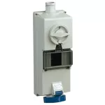   SCHNEIDER 82766 ISOBLOCK Wall-mounted, lockable socket, 2P + F, 6h, 32A, 250V, IP65, with DIN rail, 144mm