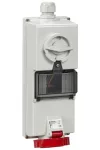 SCHNEIDER 82771 ISOBLOCK Wall-mounted, lockable socket, 3P + N + F, 6h, 32A, 415V, IP65, with DIN rail, 144mm