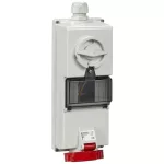   SCHNEIDER 82783 ISOBLOCK Priza cu blocare  fixare ​​pe perete, 3P + N + F, 6h, 63A, 415V, IP65, cu șină DIN