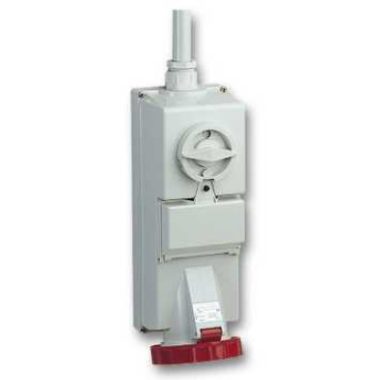 SCHNEIDER 82882 ISOBLOCK Wall-mounted, lockable socket, 3P + F, 6h, 63A, 415V, IP65, without protection