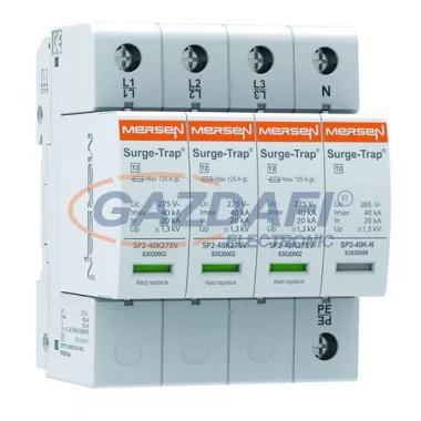 MERSEN 83020146 STPT2-40K275V-4PG Túlfeszültség levezető 2.típus , 230V/400V, 3P+N (TT)