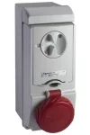 SCHNEIDER 83195 UNIKA Wall-mounted, lockable socket, 2P + F, 9h, 32A, 415V, IP65, with fuse SCHNEIDER 83195 UNIKA Wall-mounted, lockable socket, 2P + F, 9h, 32A, 415V, IP65, with fuse