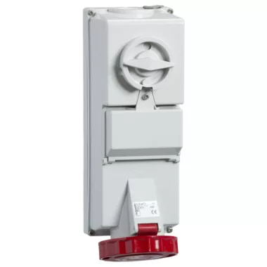 SCHNEIDER 83459 ISOBLOCK Wall-mounted, lockable socket, 3P + N + F, 6h, 16A, 415V, IP65, without protection SCHNEIDER 83459 ISOBLOCK Wall-mounted, lockable socket, 3P + N + F, 6h, 16A, 415V, IP65, without protection