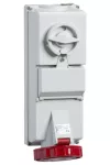 SCHNEIDER 83471 ISOBLOCK Wall-mounted, lockable socket, 3P + N + F, 6h, 32A, 415V, IP65, without protection