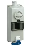 SCHNEIDER 83791 ISOBLOCK Wall-mounted, lockable socket, 2P + F, 6h, 32A, 250V, IP65, with DIN rail