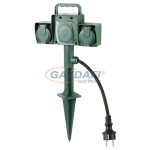   GAO 8443H Leszúrható 2-es energiaoszlop, mechanikus napi időkapcsolóval, 3680W, 16A