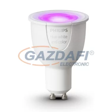PHILIPS Hue Ambience 8718696485880 intelligens vezérelhető fényforrás, GU10, 6.5W, 250Lm, 2000K–6500 K +16 millió szín, PHILIPS Hue Ambience 8718696485880 intelligens vezérelhető fényforrás, GU10, 6.5W, 250Lm, 2000K–6500 K +16 millió szín,