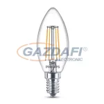   PHILIPS 871869658735500 LED fényforrás, classic 4.3W B35 E14 WW CL ND RF 1BC