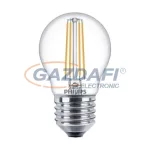   PHILIPS 871869670992400 LED luster fényforrás, filament, E27, 5W, kisgömb, 470Lm, 2700K, 827, dimmelhető, víztiszta búra,