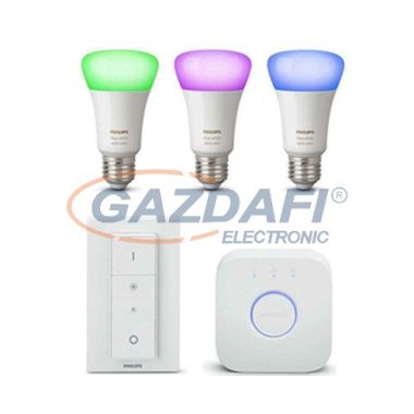 PHILIPS HUE Ambiance 8718696728796 intelligens vezérelhető fényforrás szett vezérlővel, E27, 10W, 500-999Lm, 2000K–6500 K +16 millió szín