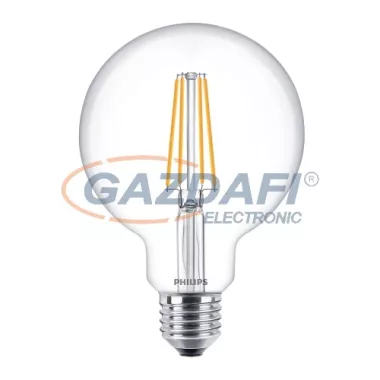 PHILIPS 871869674271600LED globe nagygömb fényforrás, filament, 7W, E27, G93, 2700K, 806Lm, 827, átlátszó búra