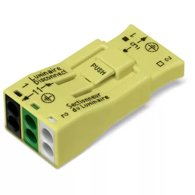 Wago 873-953 Világítás-leválasztó csatlakozó; 3 pólusú; 4,00 mm²; sárga