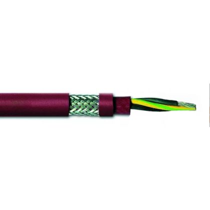   SiHFCuSi-J 3x,1,5mm2 Cablu ecranat rezistent la căldură 300 / 500V roșu / maro