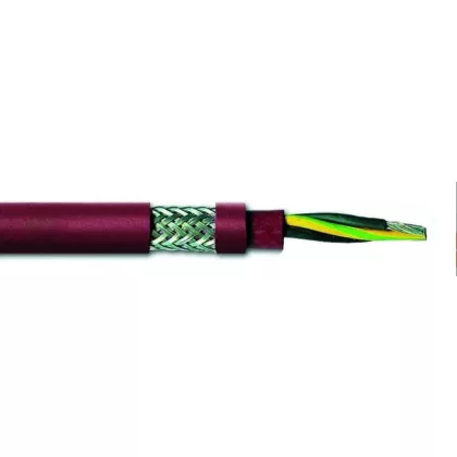   SiHFCuSi-J 5x0,75mm2 Árnyékolt hőálló zsinórvezeték 300/500V vörös/barna